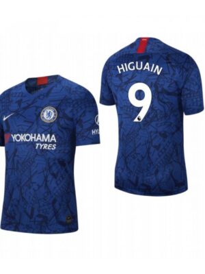Men's Chelsea #9 Gonzalo Higuain Blue 2019 Soccer Club Home Jersey