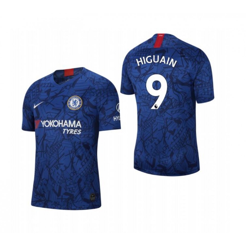 Men’s Chelsea #9 Gonzalo Higuain Blue 2019 Soccer Club Home Jersey