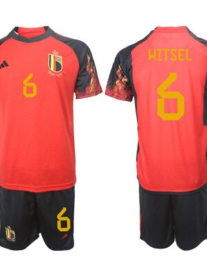 Men's Belgium #6 Witsel Red 2022 FIFA World Cup Home Soccer Jersey Suit