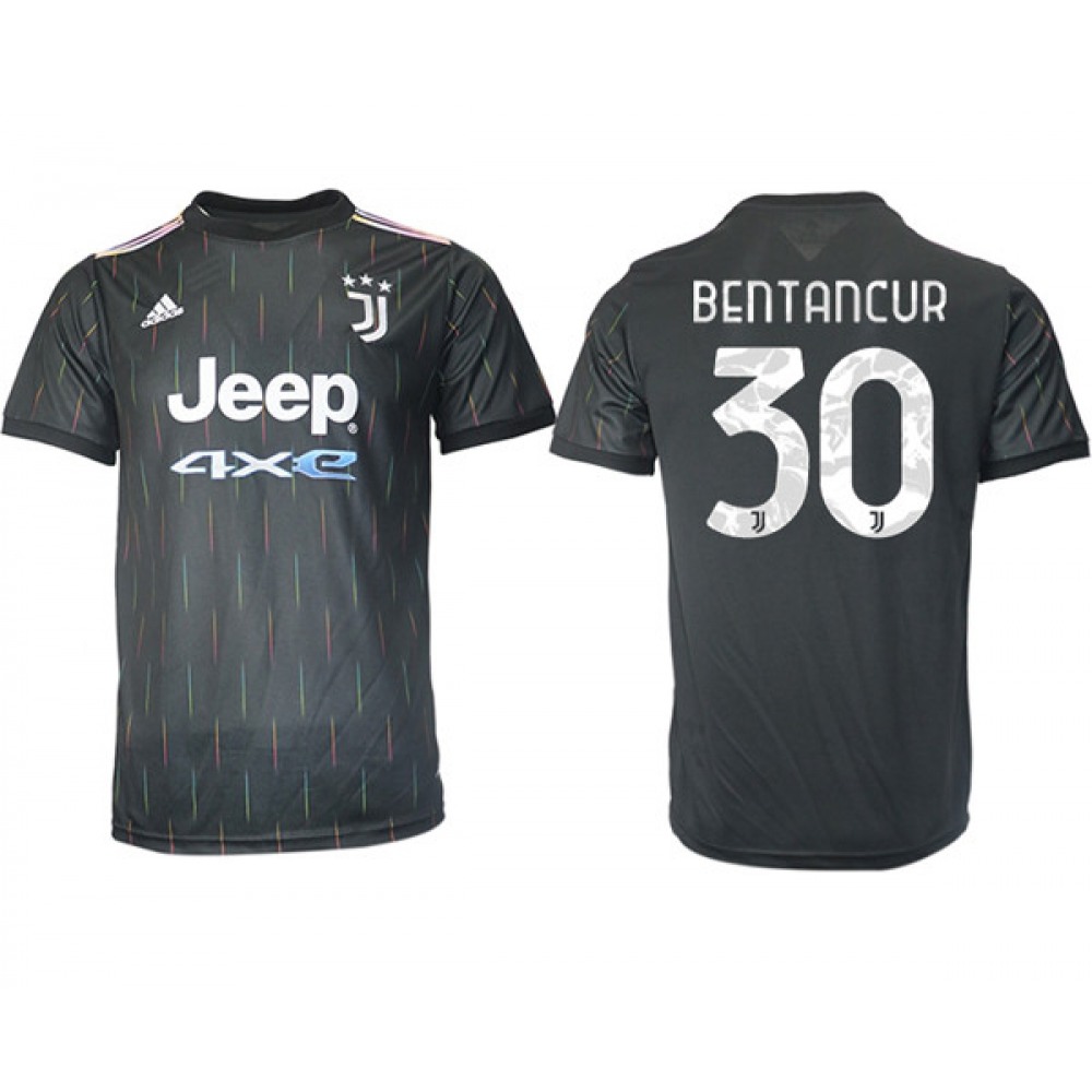 Men’s Juventus #30 Rodrigo Bentancur Black Away Soccer Jersey