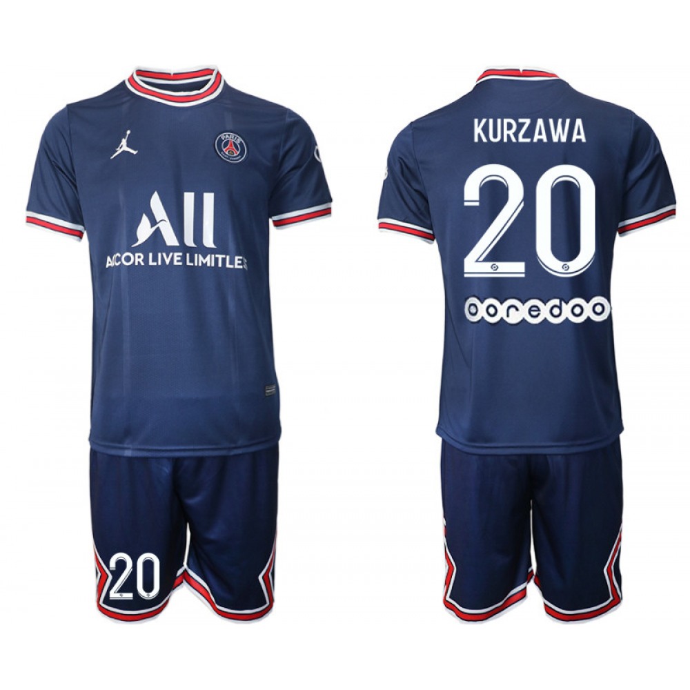 Men’s Paris Saint-Germain #20 Kurzawa 2021/22 Blue Soccer Jersey