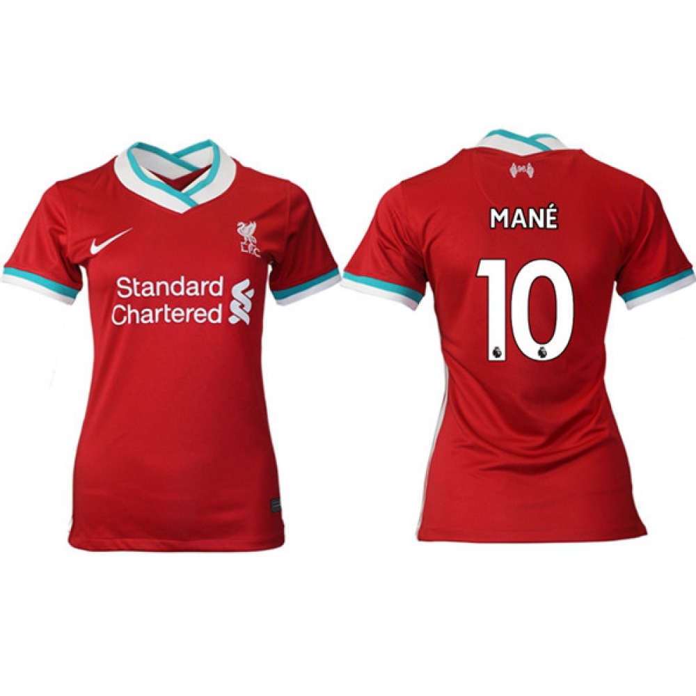 Women’s Liverpool #10 Mane Red Home Soccer Club Jersey