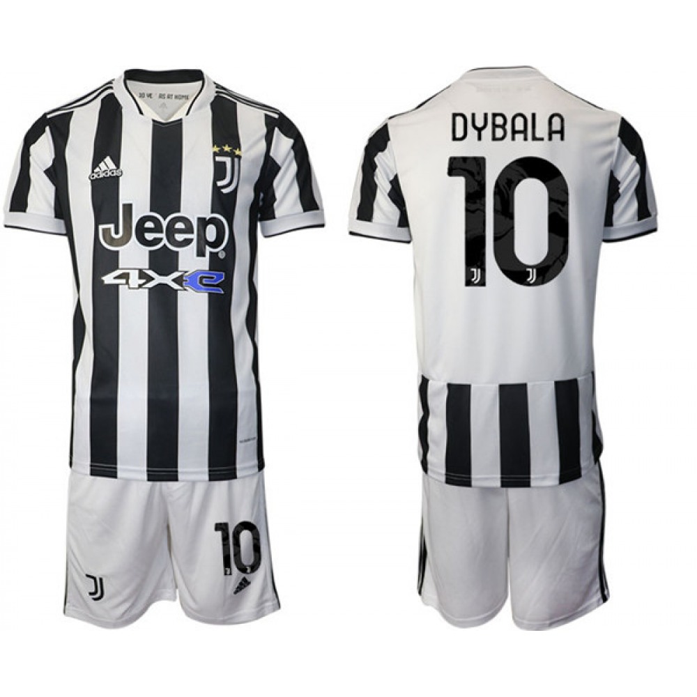 Men’s Juventus #10 Paulo Dybala White/Black Home Soccer Jersey Suit