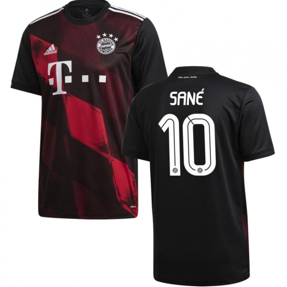 Men’s FC Bayern Munchen #10 Leroy Sane Black Football jersey