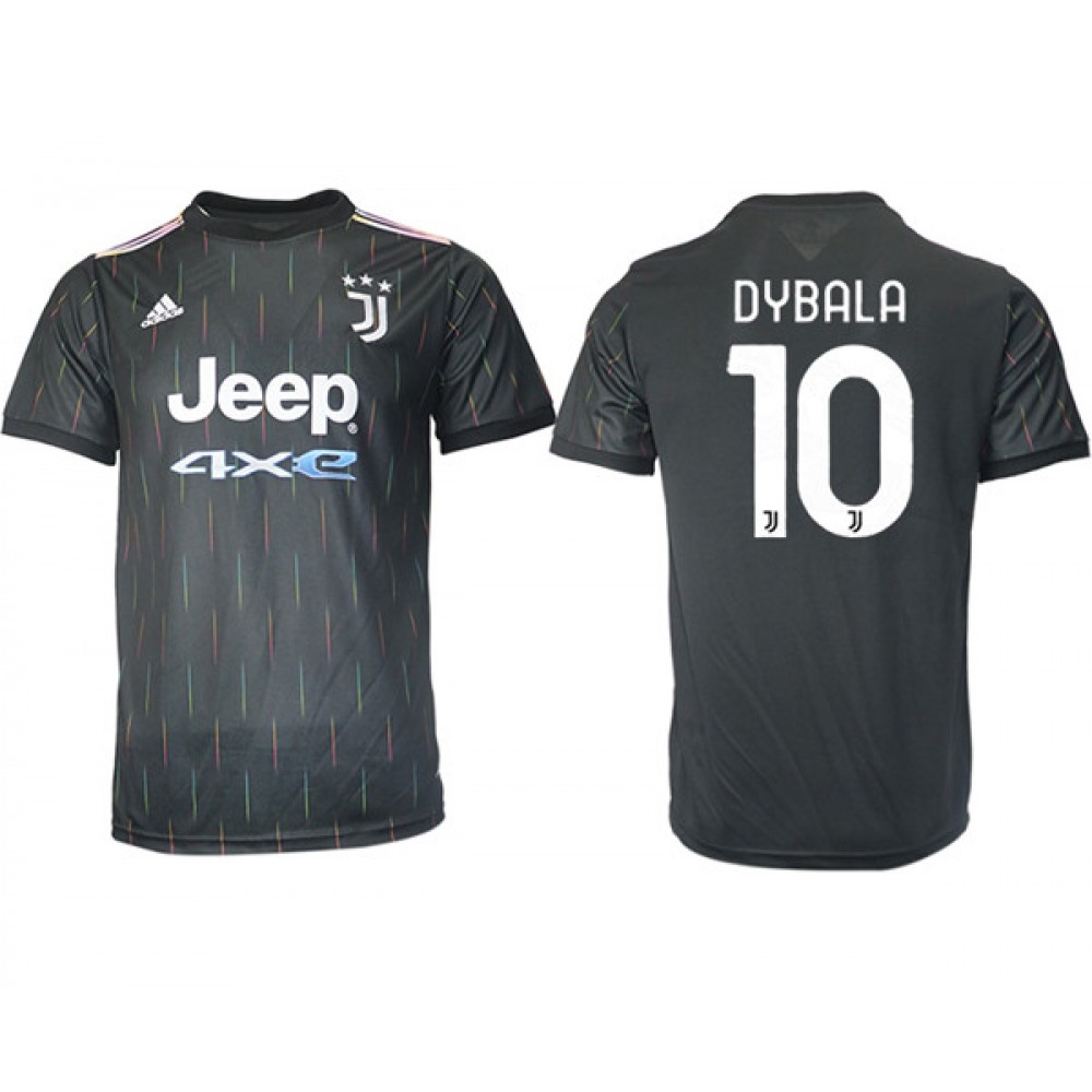 Men’s Juventus #10 Paulo Dybala Black Away Soccer Jersey