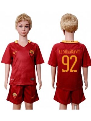 Roma #92 El Shaarawy Home Kid Soccer Club Jersey