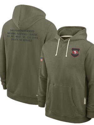 Men's San Francisco 49ers Olive 2025 Salute to Service Pullover Hoodie