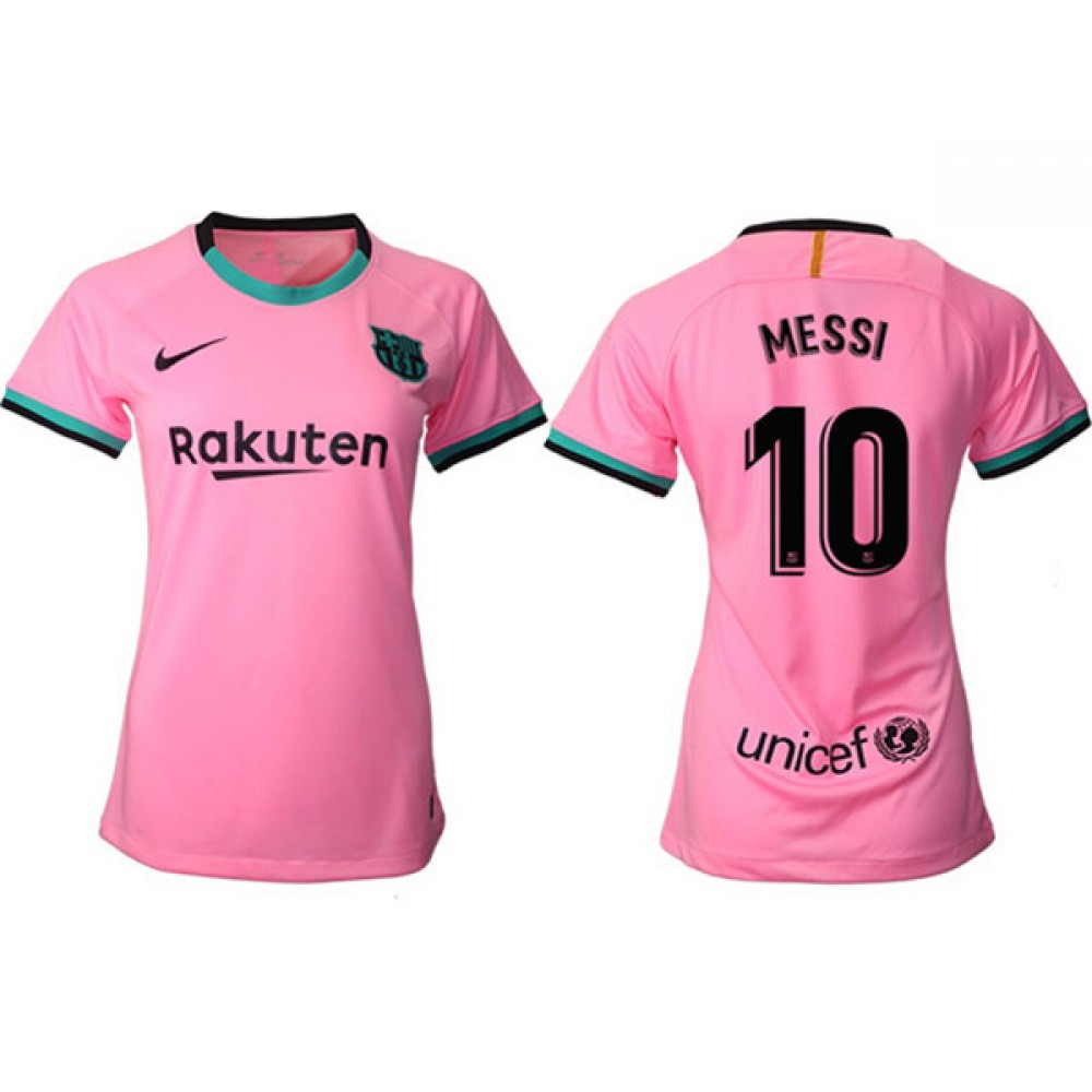 Women’s Barcelona #10 Messi Away Soccer Club Jersey