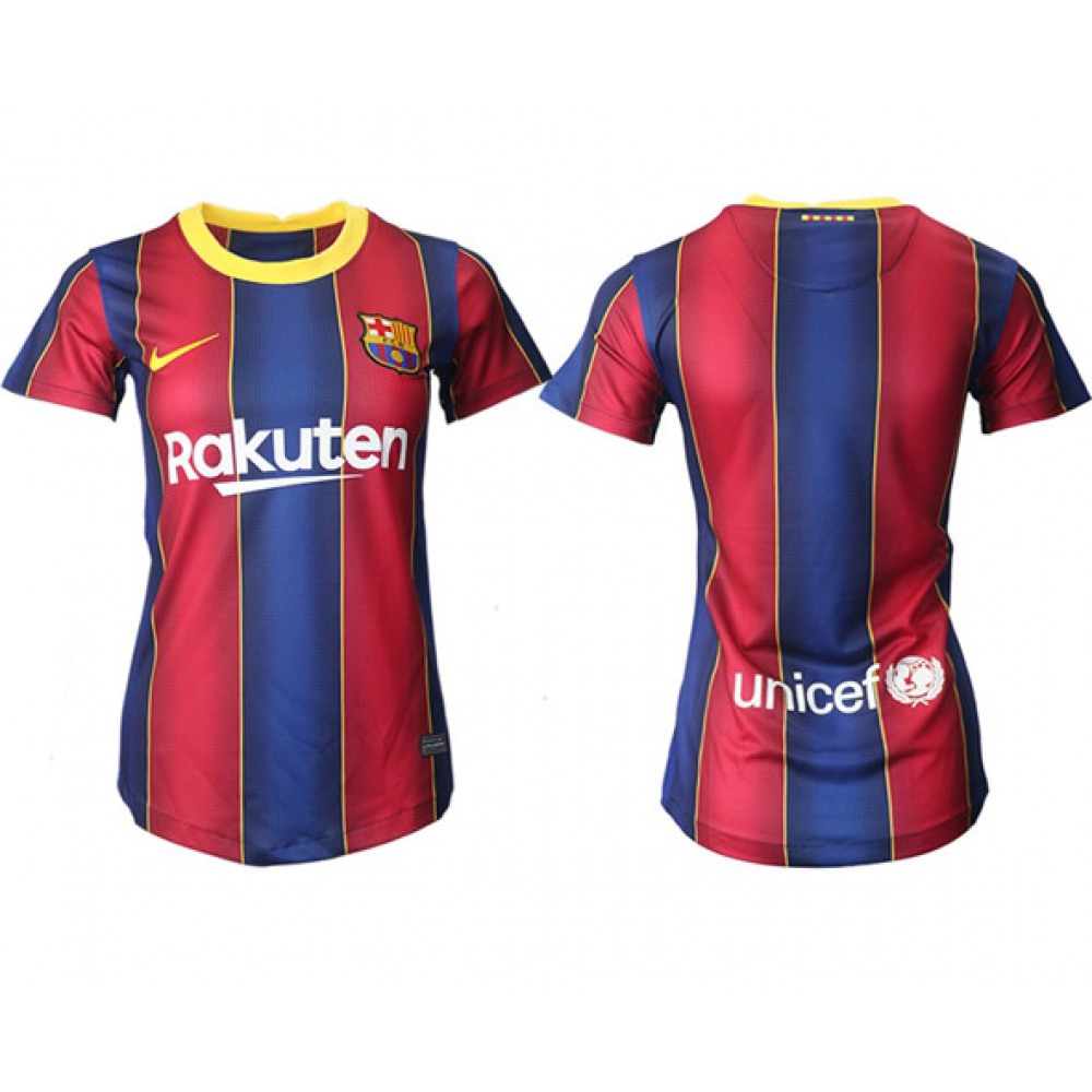 Women’s Barcelona Blank Home Soccer Club Jersey
