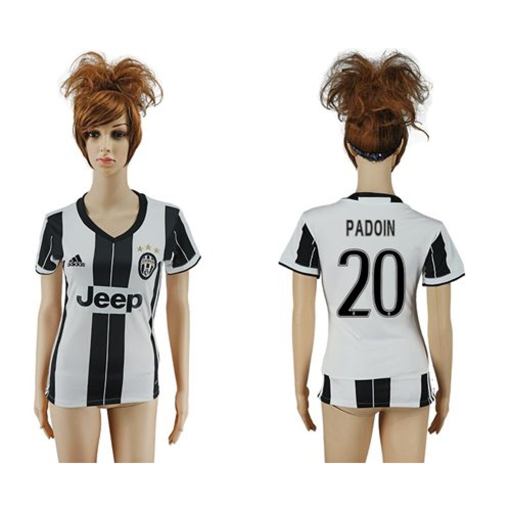 Women’s Juventus #20 Padoin Home Soccer Club Jersey