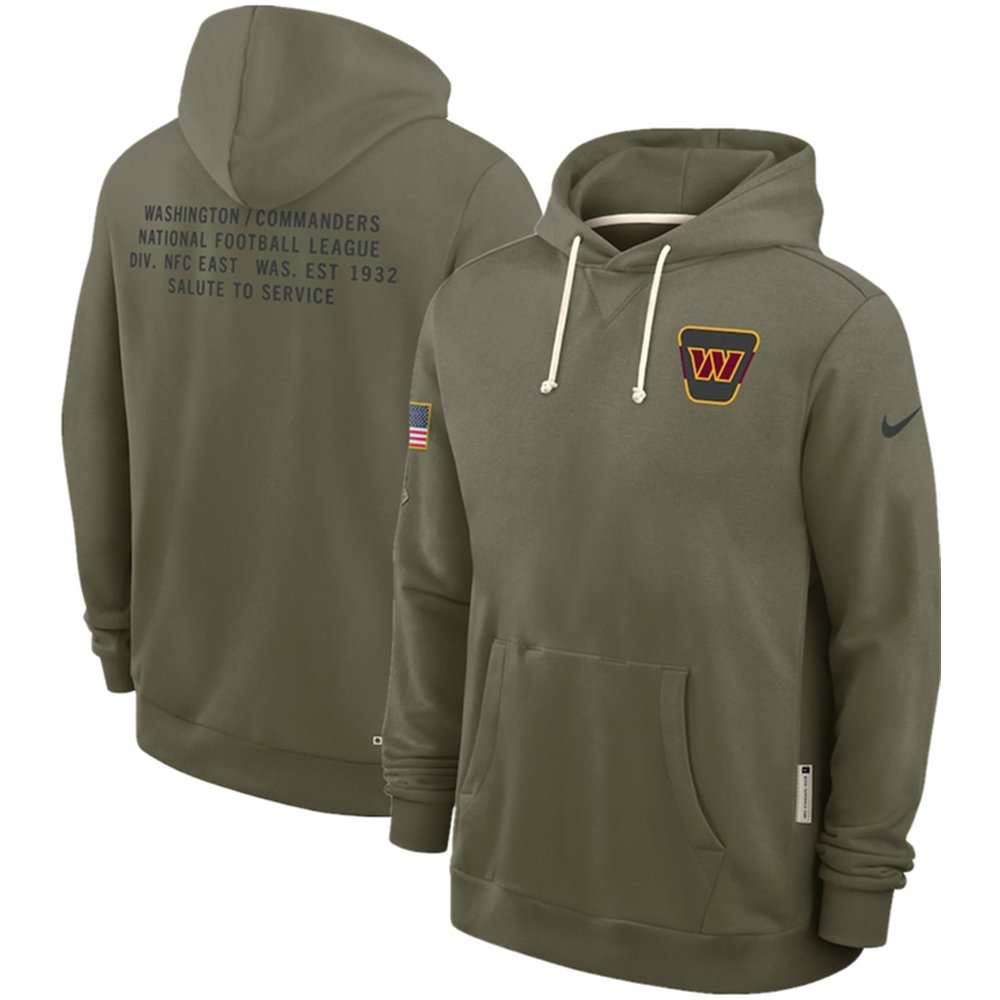 Men’s Washington Commanders Olive 2025 Salute to Service Pullover Hoodie