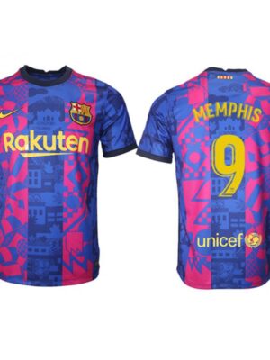 Men's Barcelona #9 Memphis 2021/22 training suit version Soccer Jersey