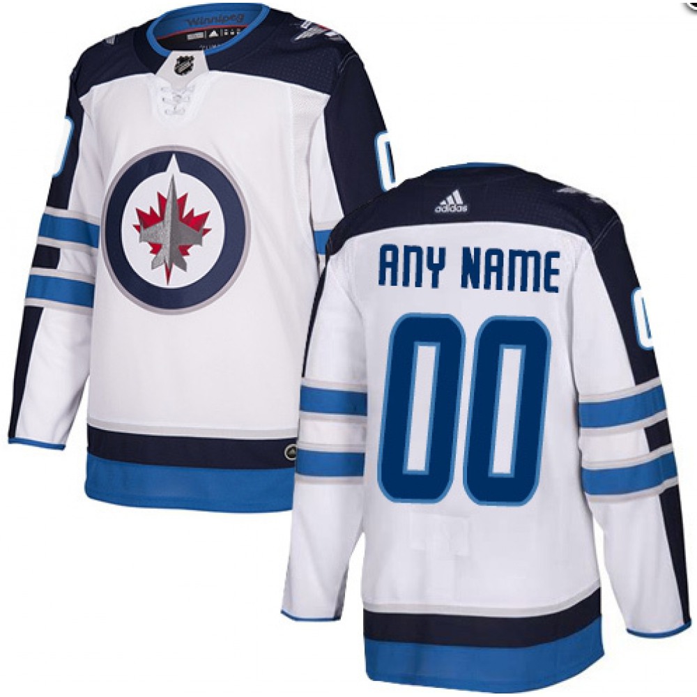 Men’s Winnipeg Jets White Custom Name Number Size NHL Stitched Jersey