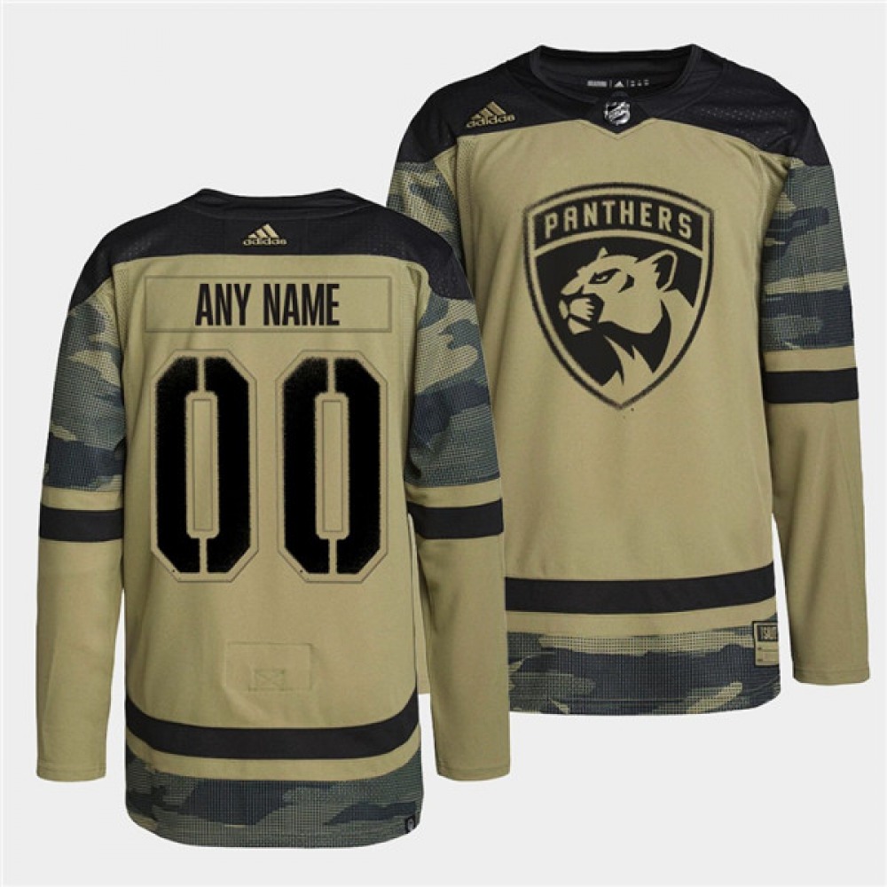 Men’s Florida Panthers Active Player Custom 2022 Camo Military Appreciation Night Stitched Jersey