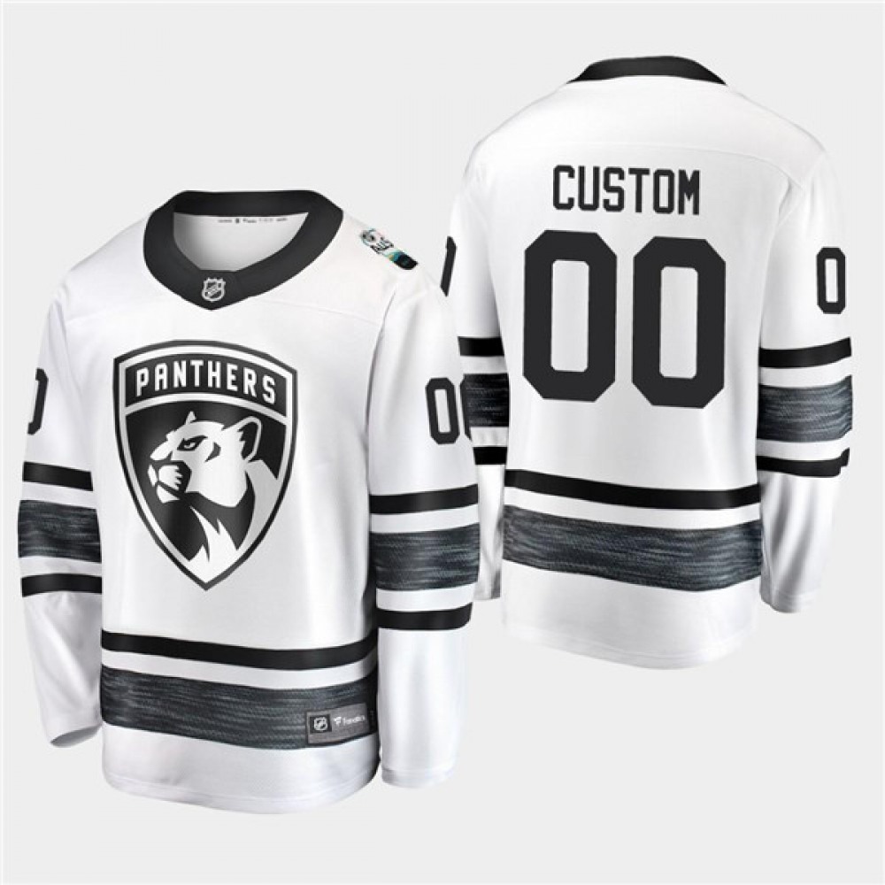 Men’s Florida Panthers Custom 2019 NHL All-Star White Stitched Jersey