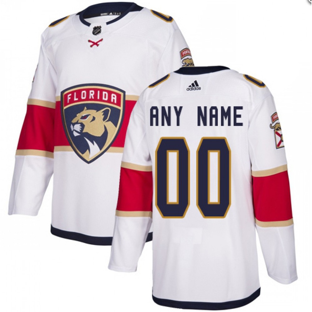 Men’s Florida Panthers White Custom Name Number Size NHL Stitched Jersey