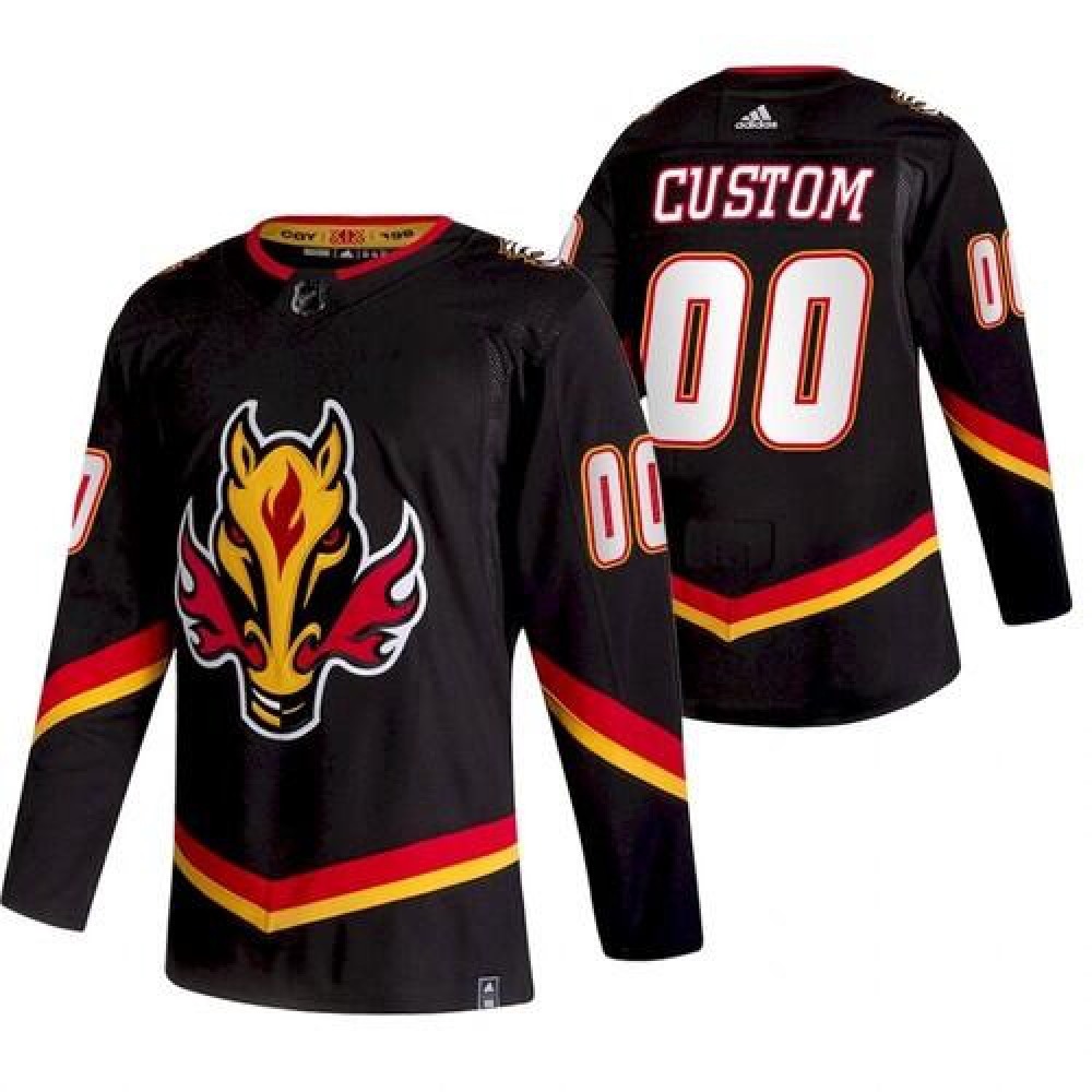 Men’s Calgary Flames Custom Name Number Size NHL Stitched Jersey