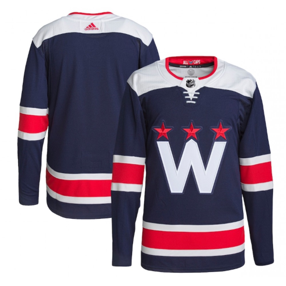 Men’s Washington Capitals Blank Navy Pro Stitched Jersey