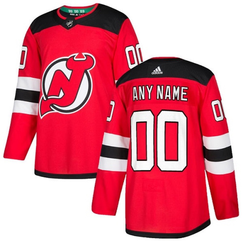 Men’s New Jersey Devils Personalized Authentic Red Home Stitched NHL Jersey