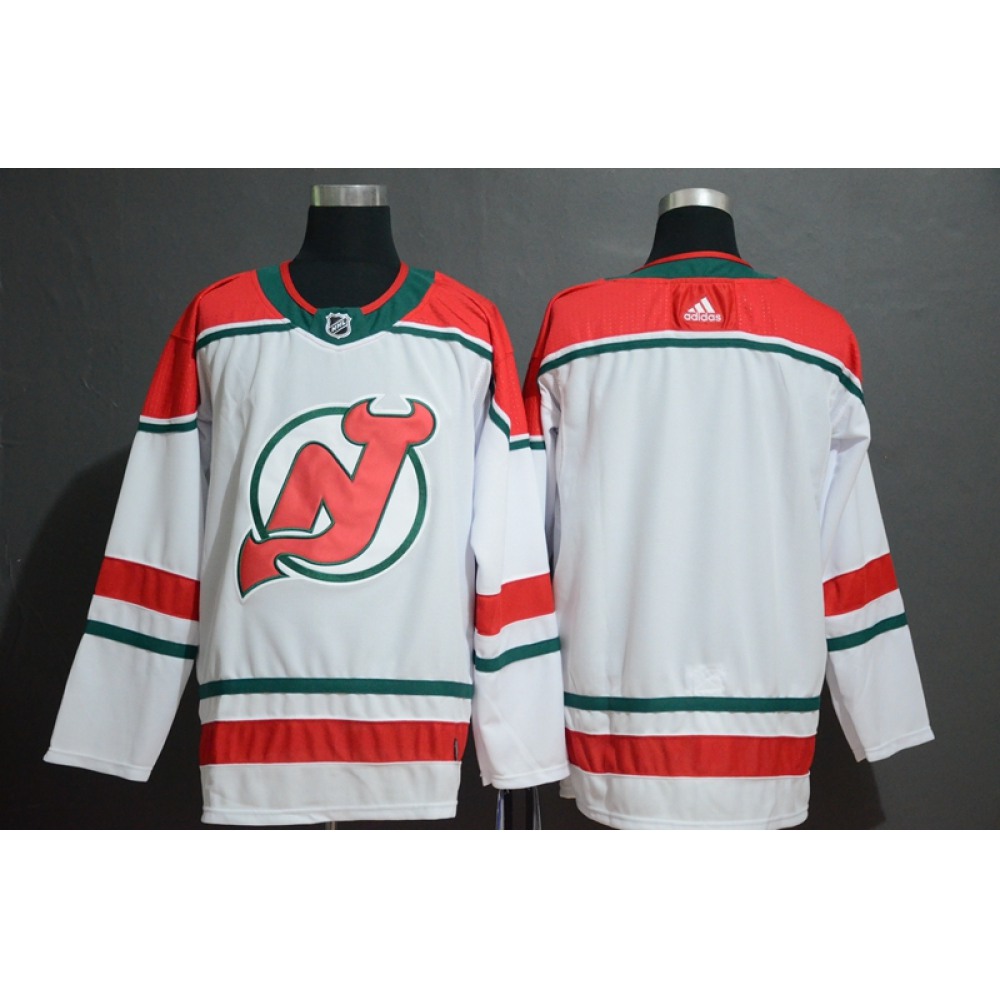 Men’s New Jersey Devils White Stitched NHL Jersey