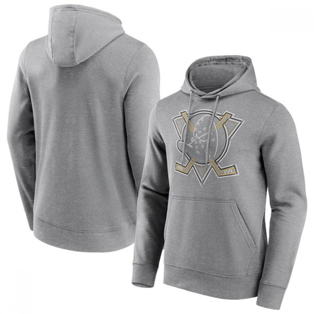 Men’s Anaheim Ducks Grey Edge Hoodie