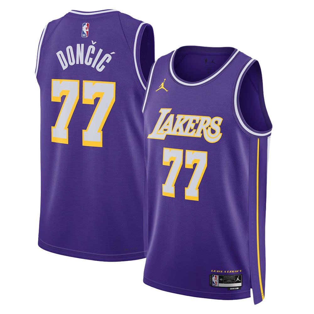 Youth Los Angeles Lakers #77 Luka Doncic Purple 2025/26 Statement Edition Jersey
