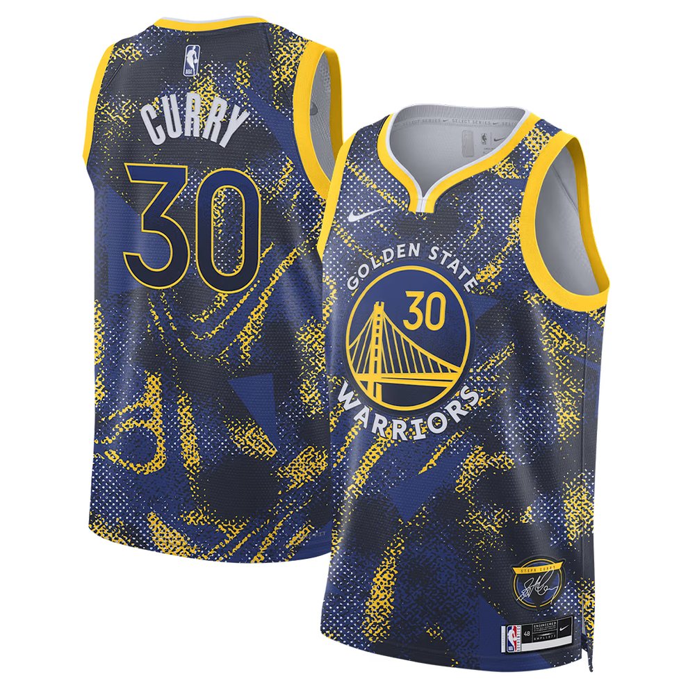 Men’s Golden State Warriors #30 Stephen Curry Royal 2025/26 Select Series Jersey