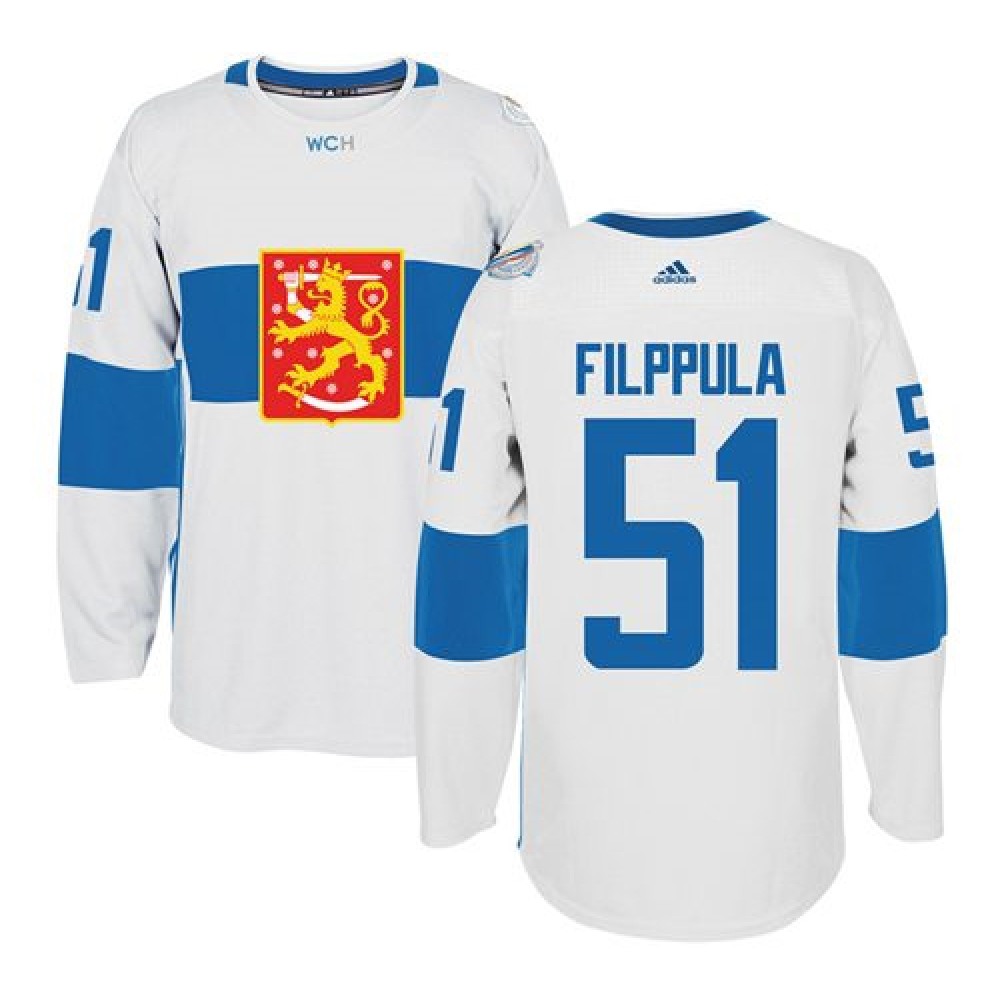 Team Finland #51 Valtteri Filppula White 2016 World Cup Stitched NHL Jersey
