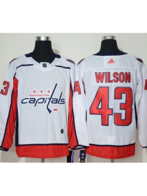 Men's Washington Capitals #43 Tom Wilson White Stitched NHL Jersey