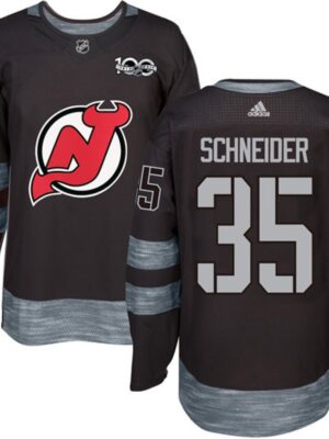Devils #35 Cory Schneider Black 1917-2017 100th Anniversary Stitched NHL Jersey