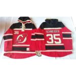 Devils #35 Cory Schneider Red Sawyer Hooded Sweatshirt Stitched NHL Jersey