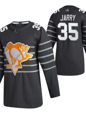 Men's Pittsburgh Penguins #35 Tristan Jarry 2020 Grey All Star Stitched NHL Jersey