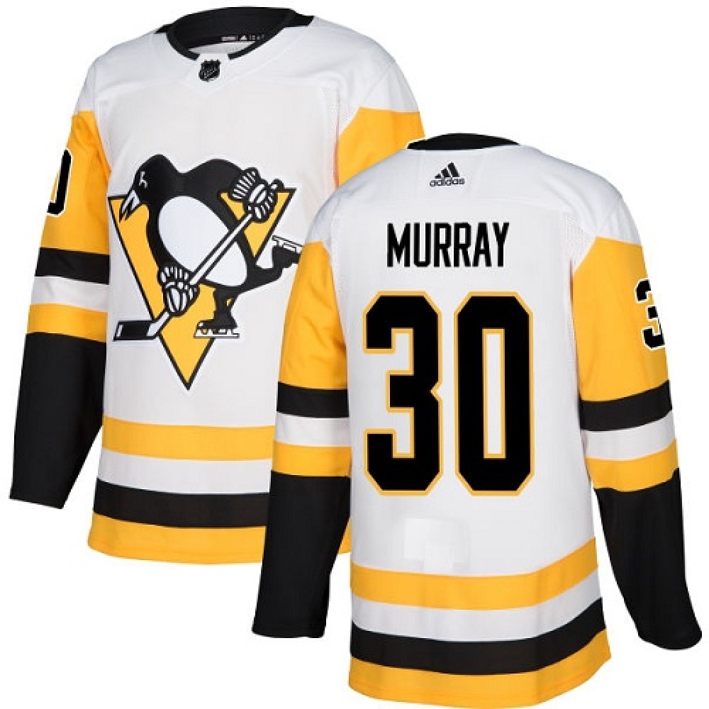 Men’s Pittsburgh Penguins #30 Matt Murray White Stitched NHL Jersey