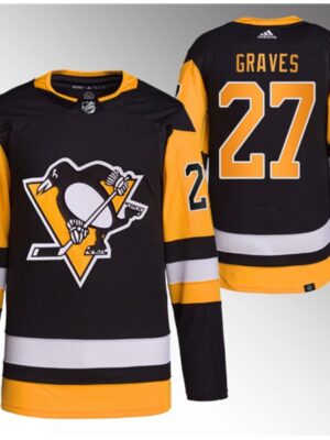 Men's Pittsburgh Penguins #27 Ryan Graves Black Stitched Jersey
