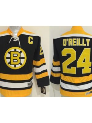 Bruins #24 Terry O'Reilly Black CCM Youth Stitched NHL Jersey