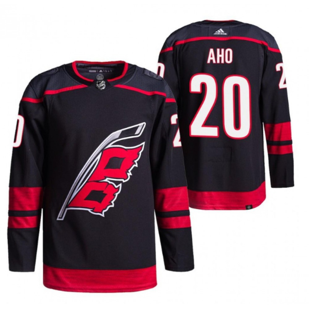 Men’s Carolina Hurricanes #20 Sebastian Aho Black Stitched NHL Jersey