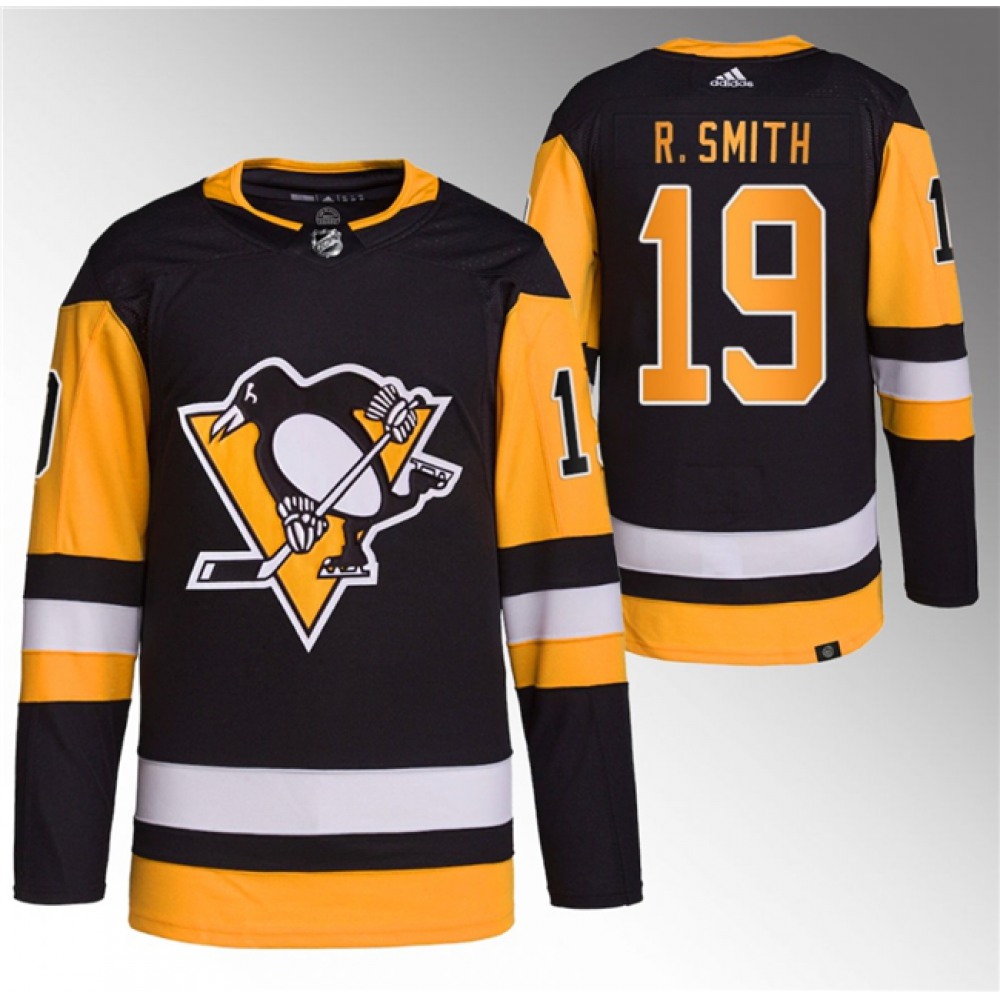 Men’s Pittsburgh Penguins #19 Reilly Smith Black Stitched Jersey