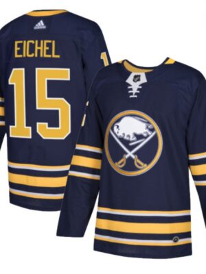 Men's Buffalo Sabres #15 Jack Eichel Navy Stitched NHL Jersey