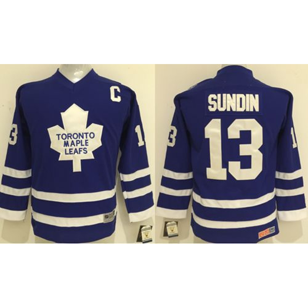 Maple Leafs #13 Mats Sundin Blue CCM Stitched Youth NHL Jersey
