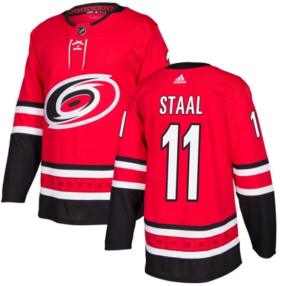Men’s Carolina Hurricanes #11 Jordan Staal Red Stitched NHL Jersey