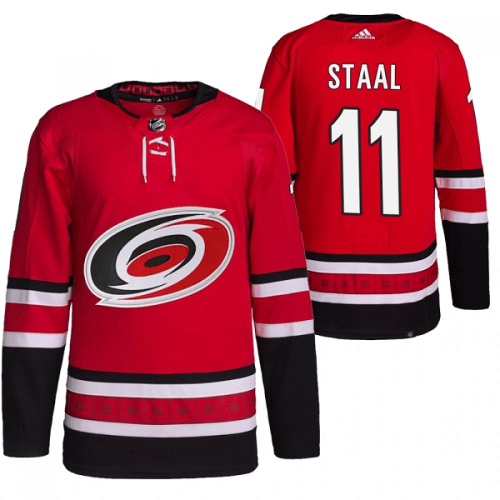 Men’s Carolina Hurricanes #11 Jordan Staal Red Stitched Jersey