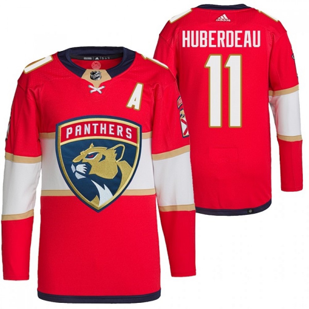 Men’s Florida Panthers #11 Jonathan Huberdeau Red Stitched Jersey