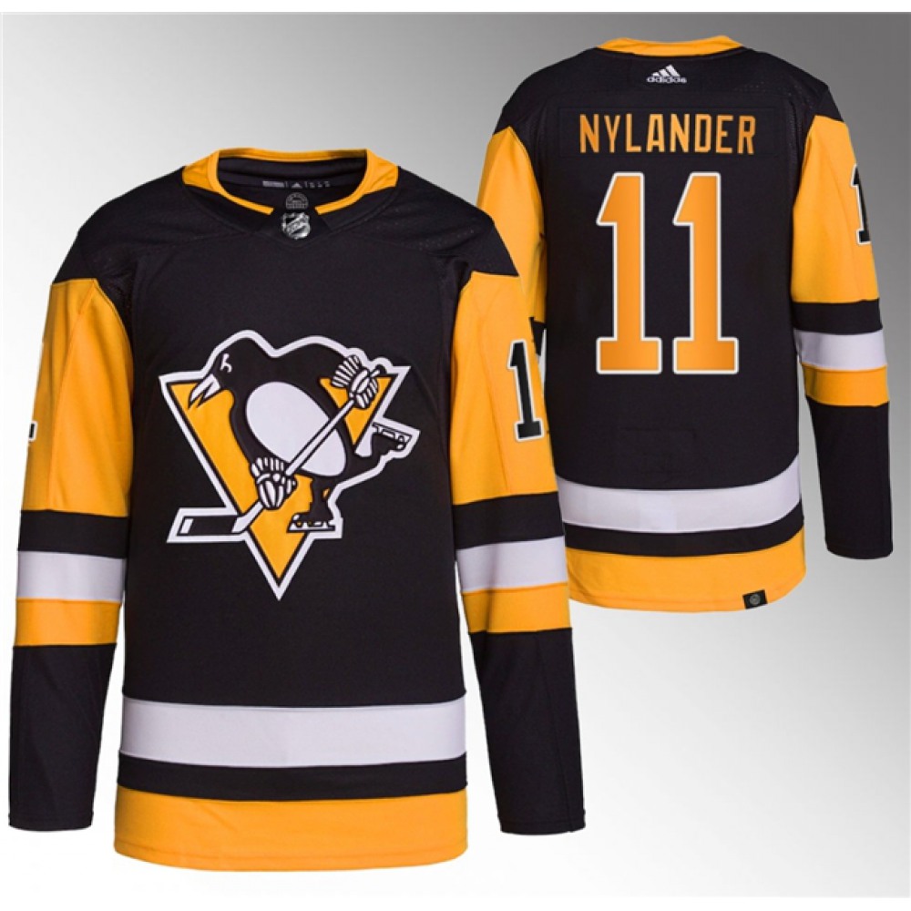 Men’s Pittsburgh Penguins #11 Alex Nylander Black Stitched Jersey