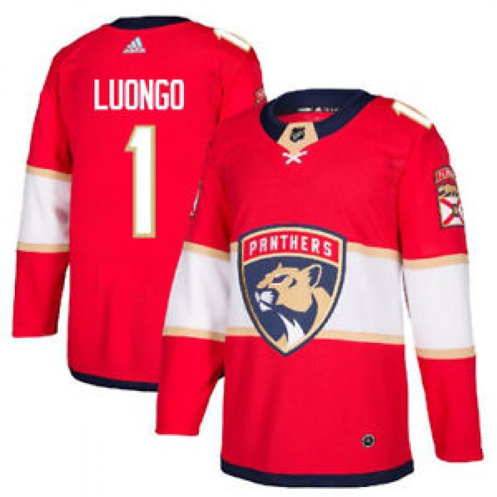 Men’s Florida Panthers #1 Roberto Luongo Red Stitched NHL Jersey