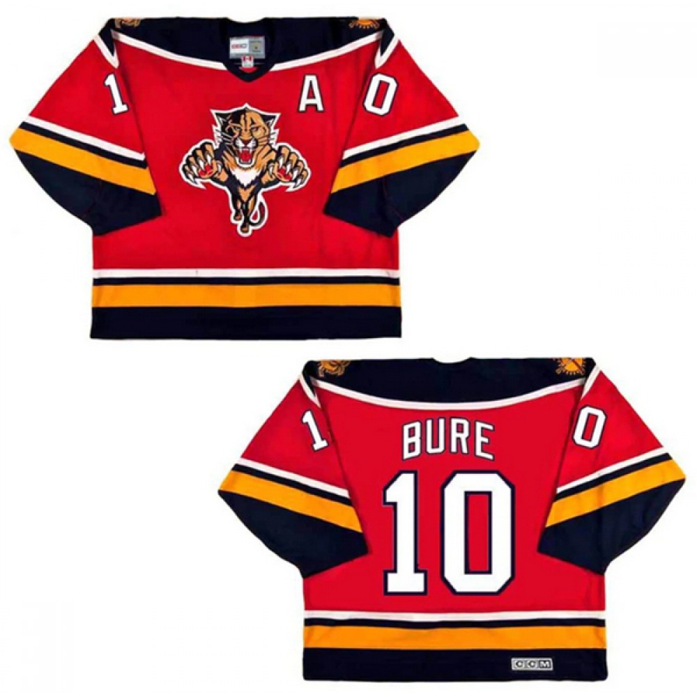 Men’s Florida Panthers #10 Pavel Bure Red Stitched Jersey