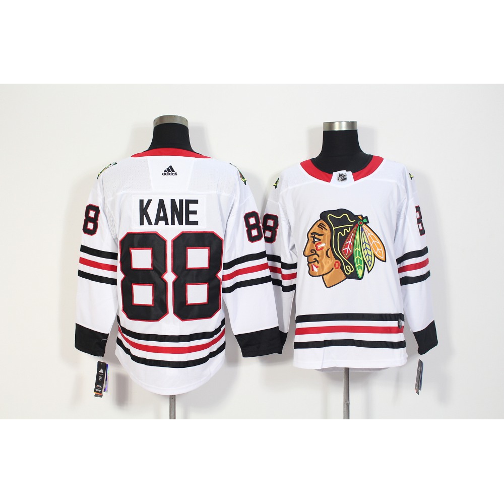 Men’s Chicago Blackhawks #88 Patrick Kane White Stitched NHL Jersey