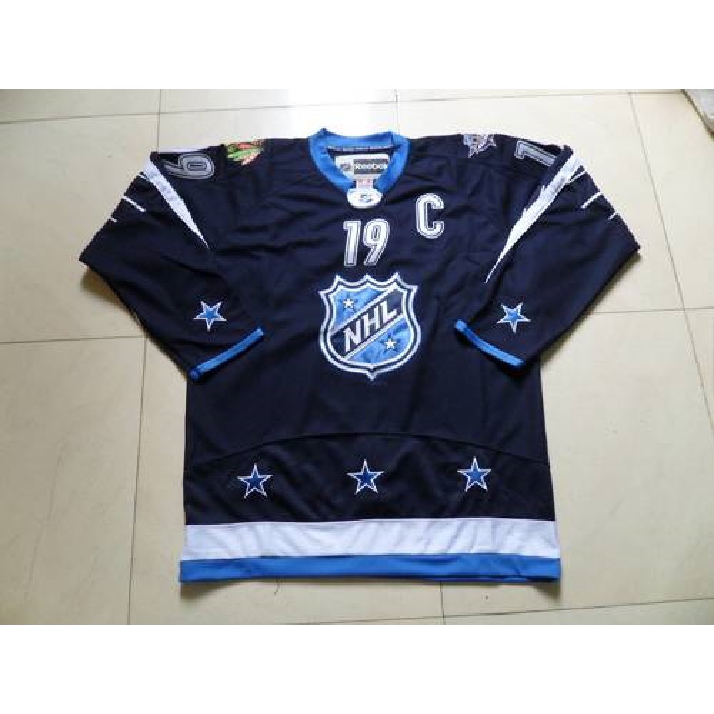 Blackhawks #19 Jonathan Toews 2012 All Star Navy Blue Stitched NHL Jersey