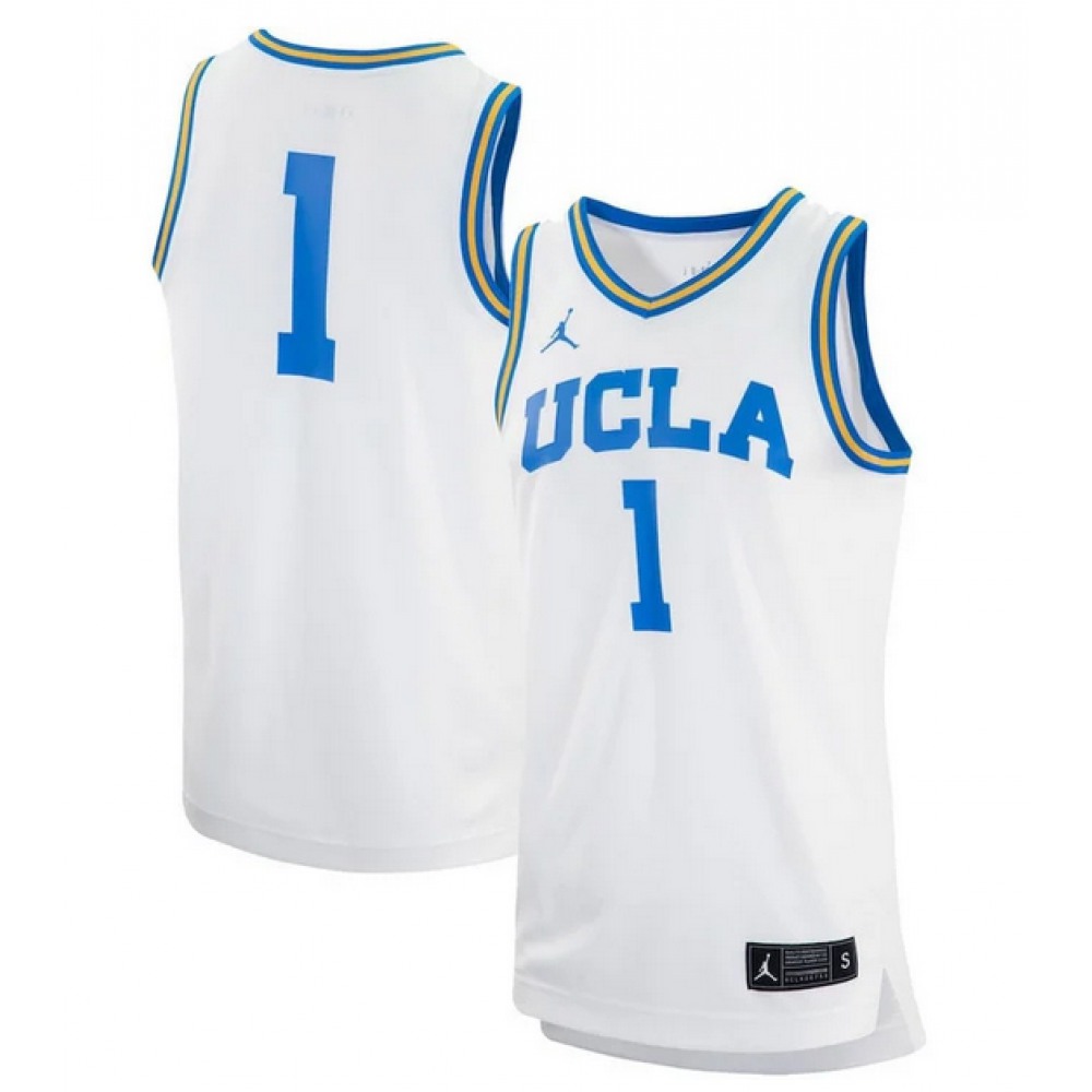Men’s UCLA Bruins Active Player Custom White Stitched Basketball Jersey