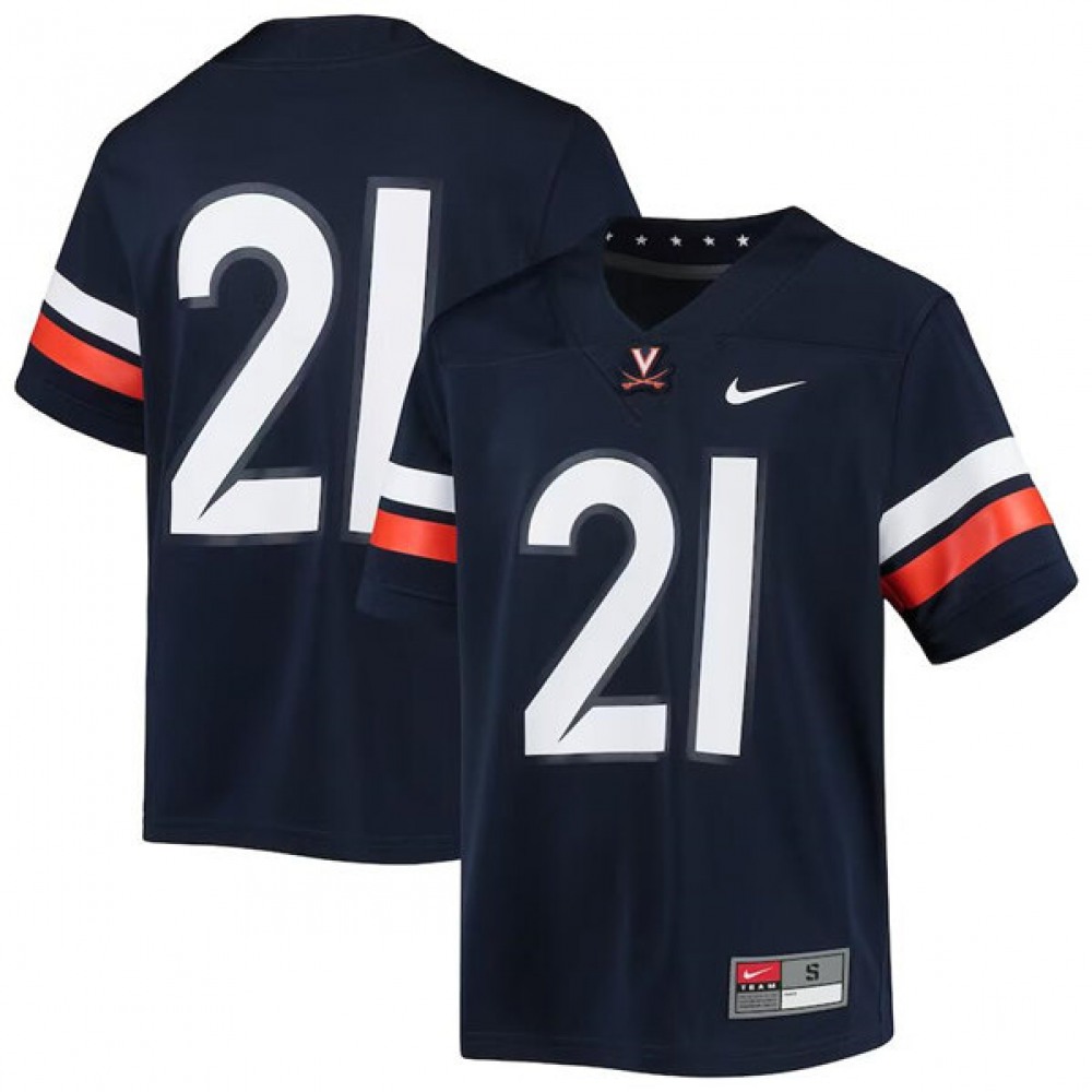 Men’s Virginia Cavaliers ACTIVE PLAYER Custom Navy Stitched Football Jersey