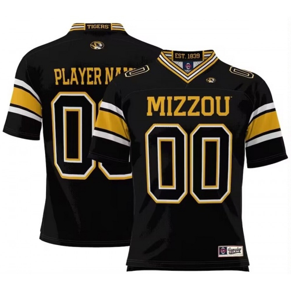 Men’s Missouri Tigers Custom Black College Football Stitched Jersey